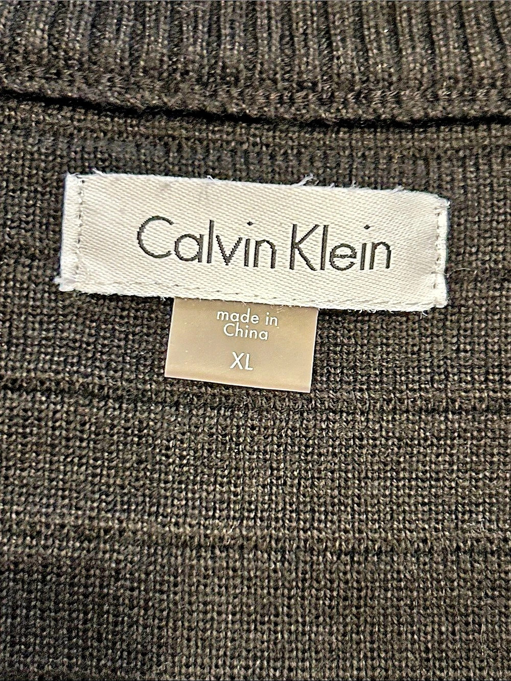 Calvin Klein Full Zip Ribbed Knit Sweater Dress Black Womens Size XL - Picture 5 of 16